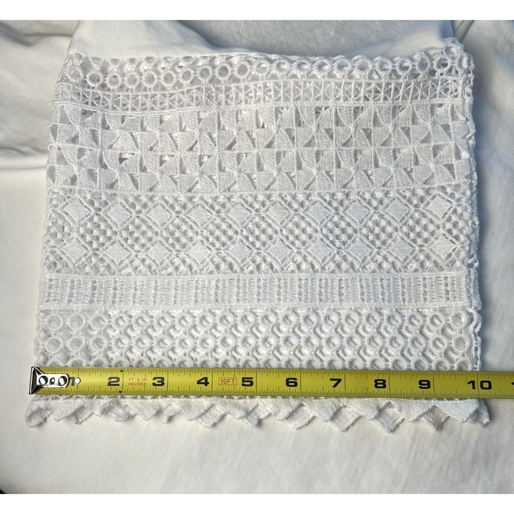 Lauren Ralph Lauren White Eyelet Sleeve Top Womens 3X 100% Cotton Boxy Preppy - Picture 5 of 11